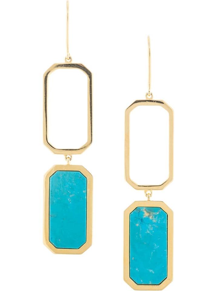 Julia Davidian Long Hexagon Earrings - Gold