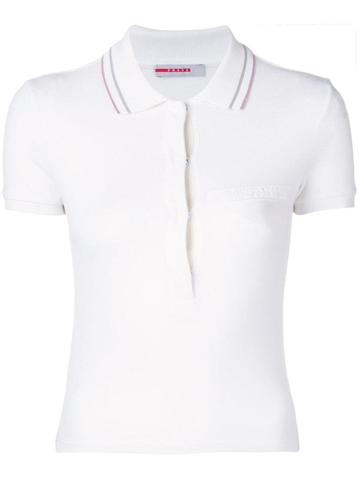 Prada Vintage 2000's Slim Polo Shirt - White