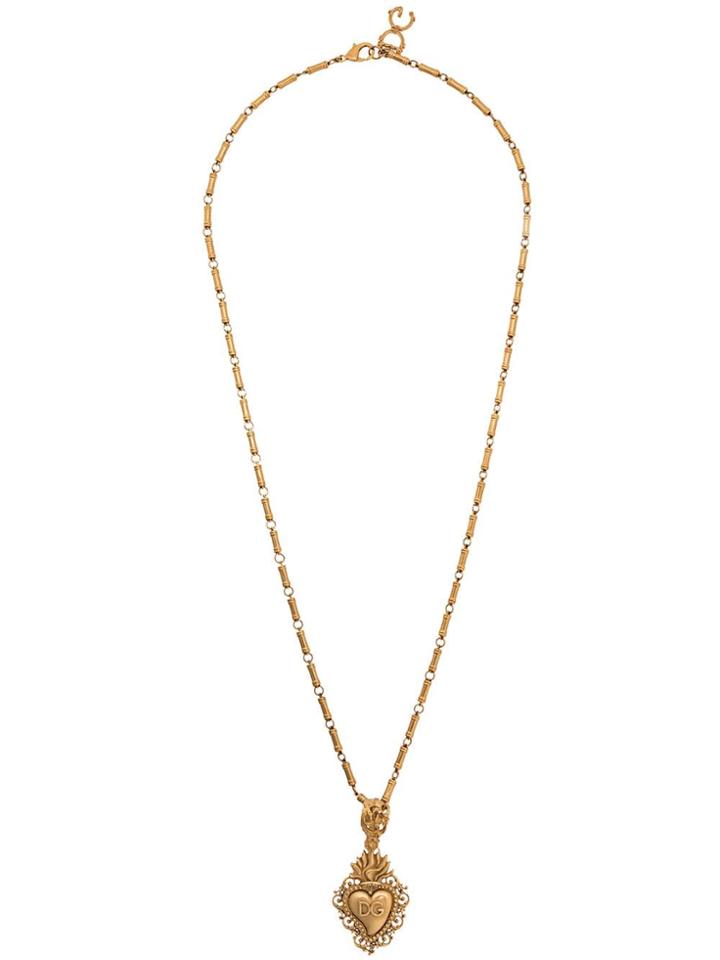 Dolce & Gabbana Logo Long Length Necklace - Gold