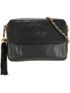 Chanel Vintage Stitch Detail Shoulder Bag, Women's, Black
