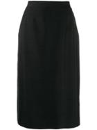 Valentino Pre-owned 1980's Pencil Skirt - Black