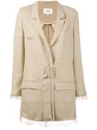 Nanushka - Belted Safari Jacket - Women - Polyester/triacetate - S, Women's, Nude/neutrals, Polyester/triacetate