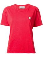 Maison Kitsuné Fox Head Patch T-shirt, Women's, Size: Medium, Red, Cotton