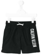 Calvin Klein Kids - Printed Swim Shorts - Kids - Polyester - 6 Yrs, Black