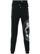 Philipp Plein - Skull Print Track Pants - Men - Cotton - M, Black, Cotton