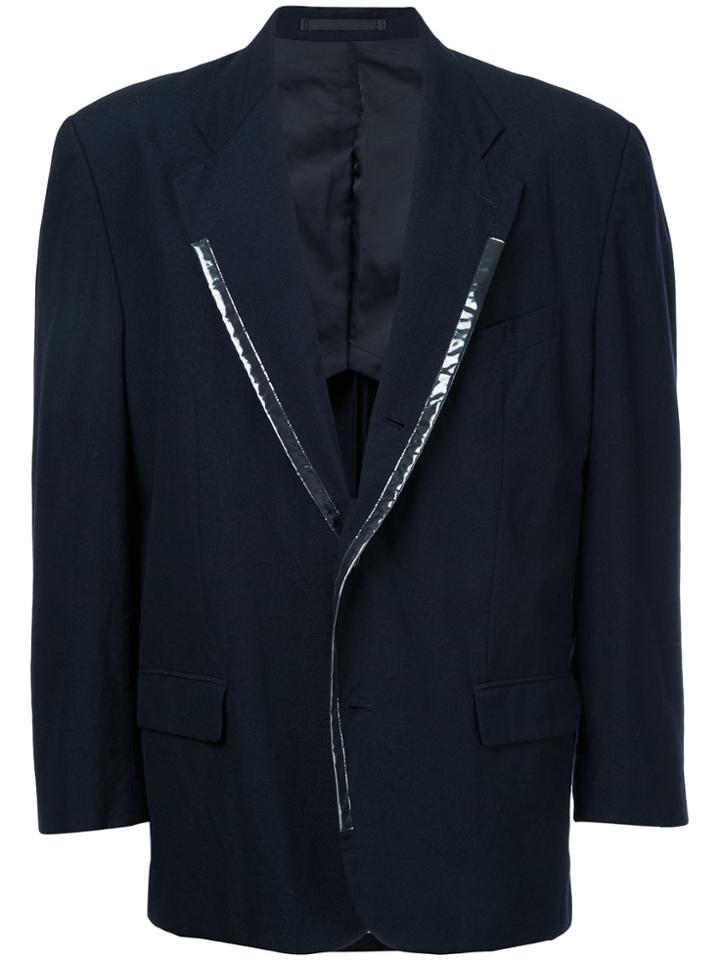 Comme Des Garçons Vintage Contrast Trim Blazer - Blue