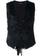 Ann Demeulemeester Fringed Waistcoat, Women's, Size: 38, Black, Viscose/cotton/rayon/cotton