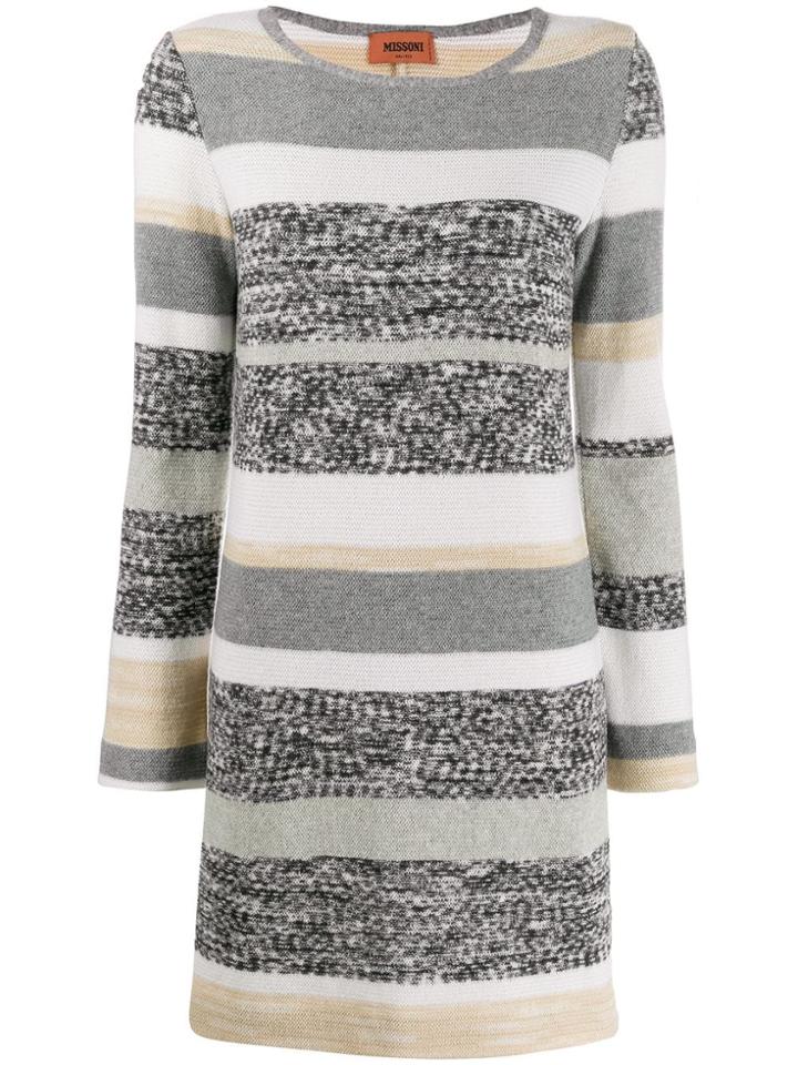 Missoni Striped Knit Dress - Grey