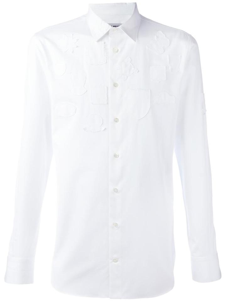 Alexander Mcqueen Appliquéd Shirt, Men's, Size: 16 1/2, White, Cotton