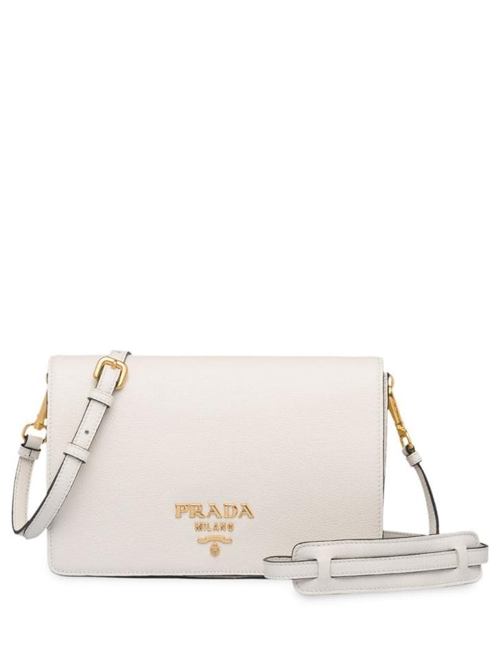 Prada Leather Shoulder Bag - White