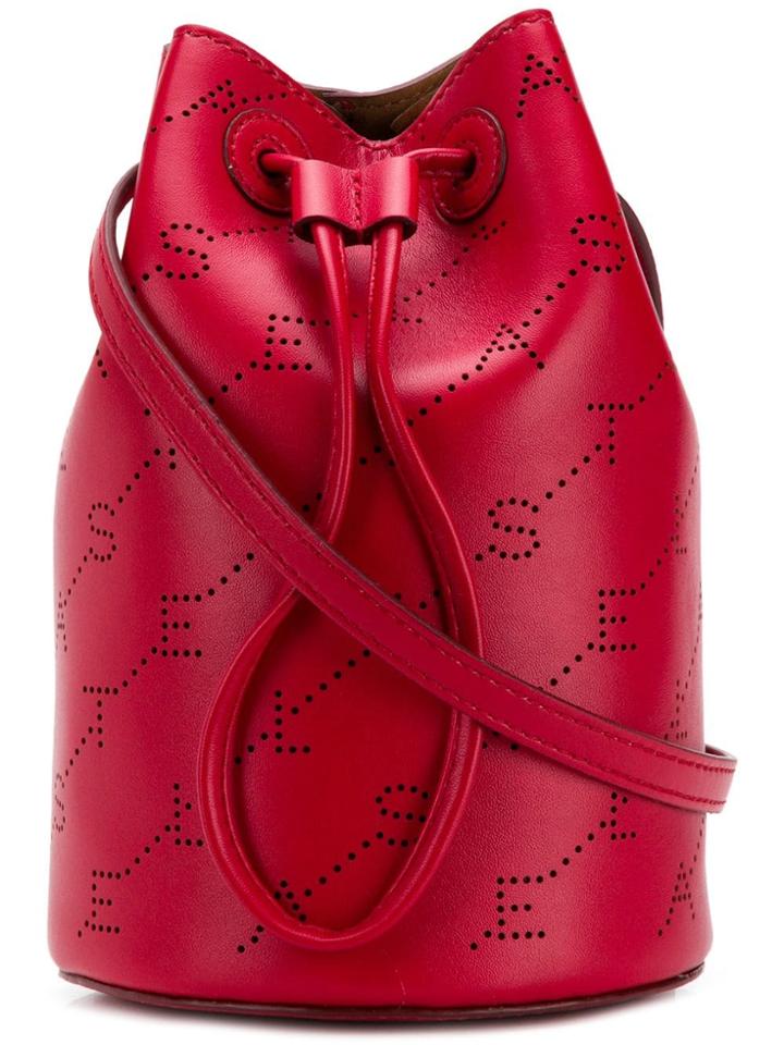 Stella Mccartney Logo Bucket Bag - Red