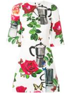 Dolce & Gabbana Coffee Pot Print Brocade Dress - Multicolour