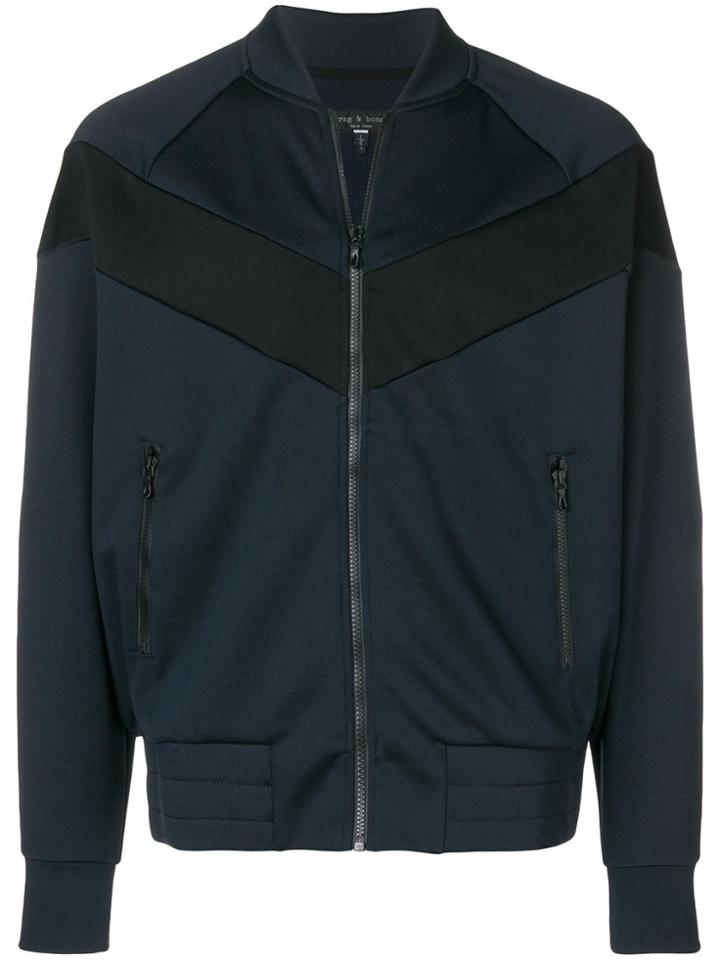Rag & Bone Zipped Sports Jacket - Blue