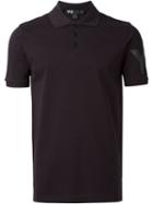 Y-3 Sleeve Logo Print Polo Shirt, Men's, Size: Medium, Black, Cotton