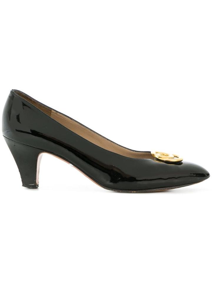 Salvatore Ferragamo Pre-owned Metal Plaque Pumps - Black