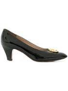 Salvatore Ferragamo Pre-owned Metal Plaque Pumps - Black