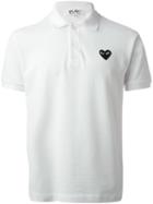 Comme Des Garçons Play - Embroidered Heart Polo Shirt - Men - Cotton - S, White, Cotton