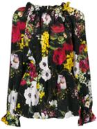 Dolce & Gabbana Ruched Floral Blouse - Multicolour