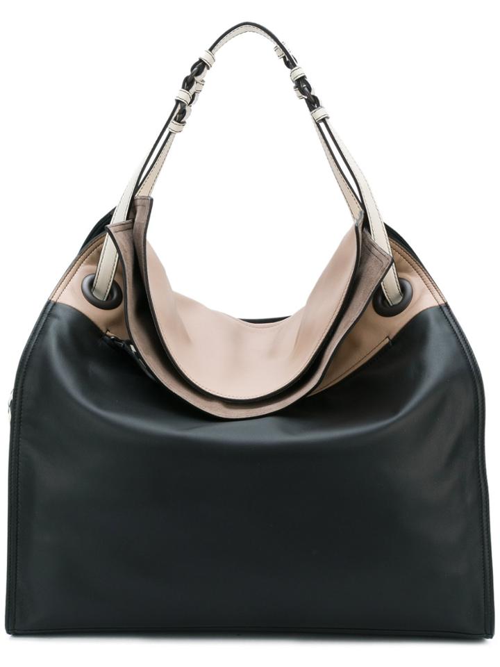 Bottega Veneta Checked Shoulder Bag - Black