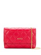 Dkny Sofia Quilted-effect Crossbody Bag - Red