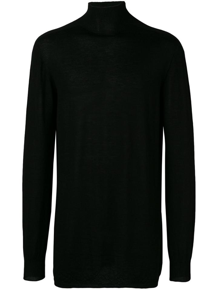 Rick Owens Cashmere Funnel Neck Jumper - Black