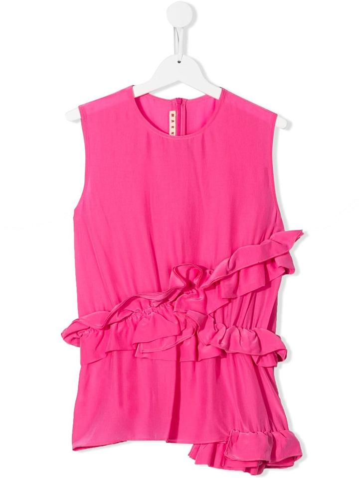 Marni Kids Teen Ruffle Tank Top - Pink