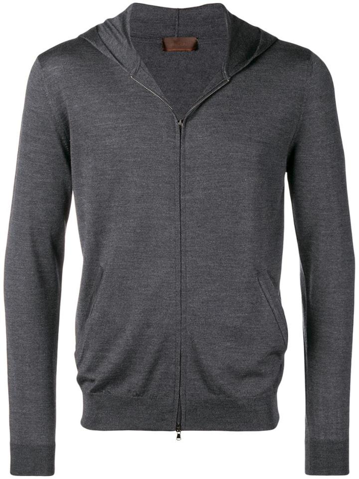 Altea Side Pocket Zipped Hoodie - Grey