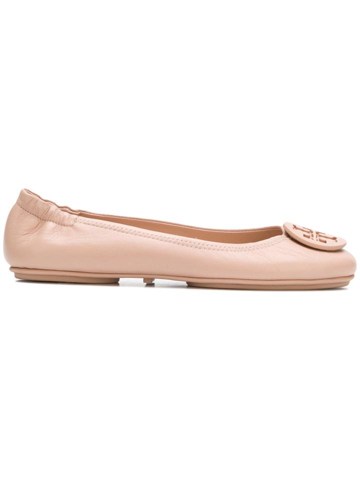 Tory Burch Minnie Travel Ballet Flats - Pink & Purple