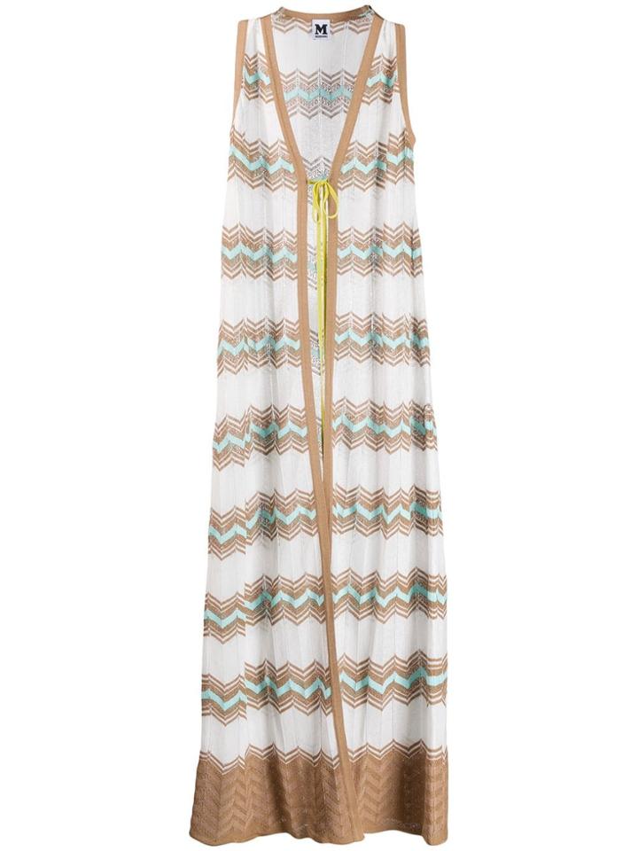 M Missoni Knitted Long Coat - White