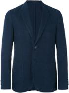 Z Zegna - Chest Pocket Blazer - Men - Linen/flax/cupro - 54, Blue, Linen/flax/cupro