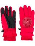 Fendi Ff Logo Patch Gloves - Red