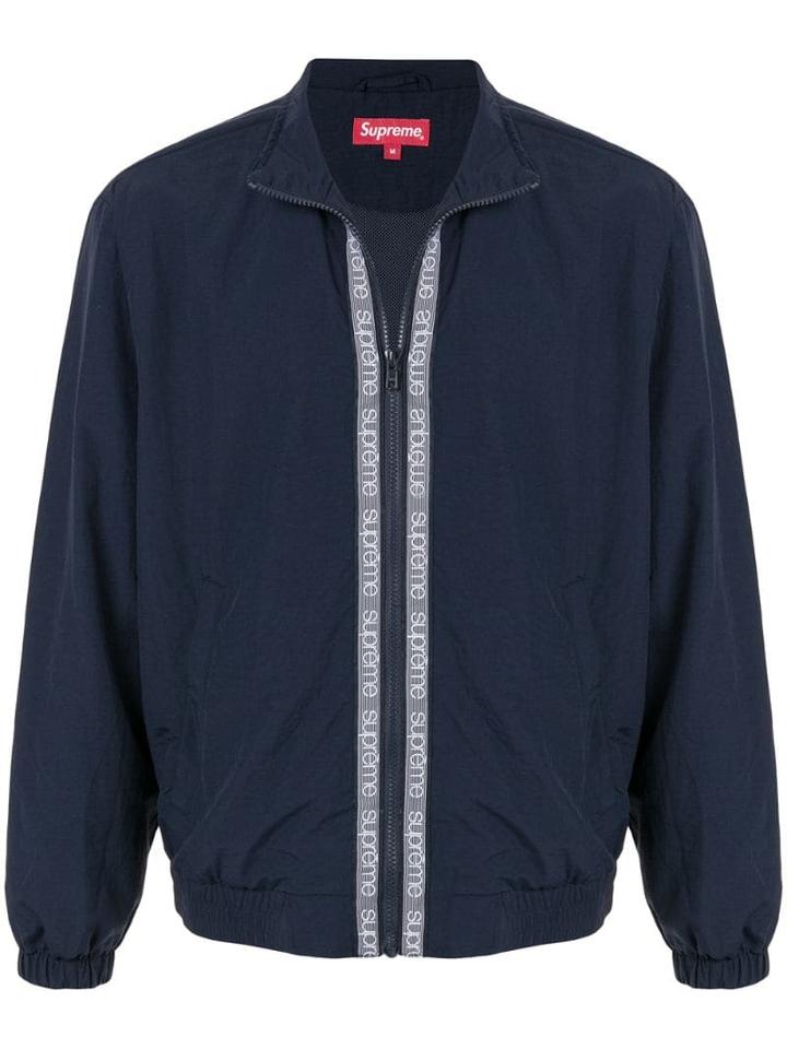 Supreme Classic Logo Taping Track Jacket - Blue