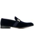 Salvatore Ferragamo Logo Buckle Loafers - Blue