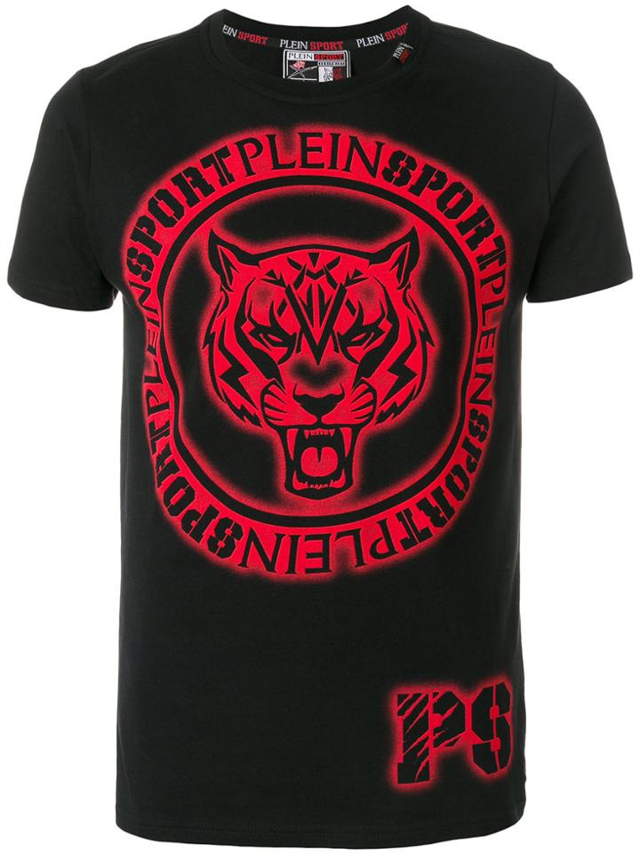 Plein Sport Logo Motif T-shirt - Black