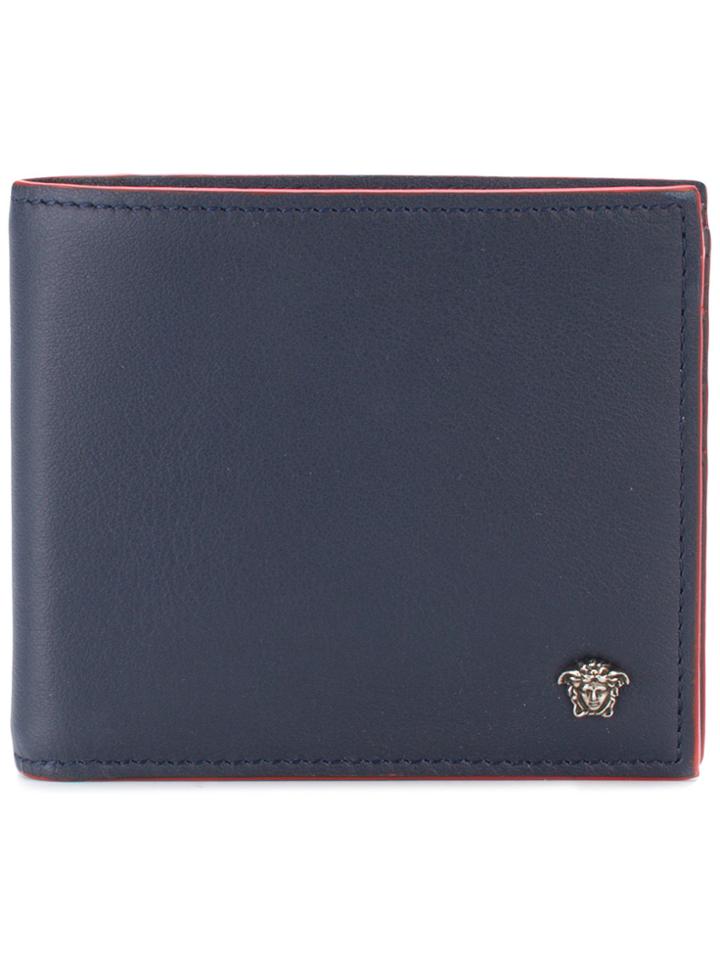 Versace Utiliflage Bi-fold Wallet - Blue