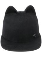 Maison Michel Cat Ear Cap - Black