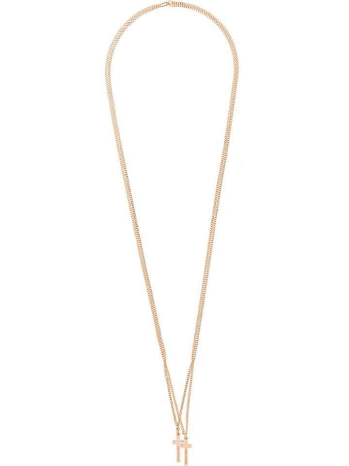 Dsquared2 Double Cross Necklace - Gold