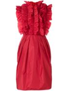 Giambattista Valli Ruffled Front Dress - Red