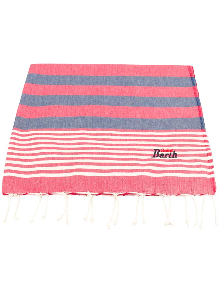 Mc2 Saint Barth Striped Beach Towel - Red