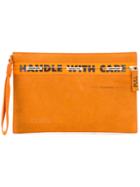 Heron Preston Handle With Care Clutch - Yellow & Orange