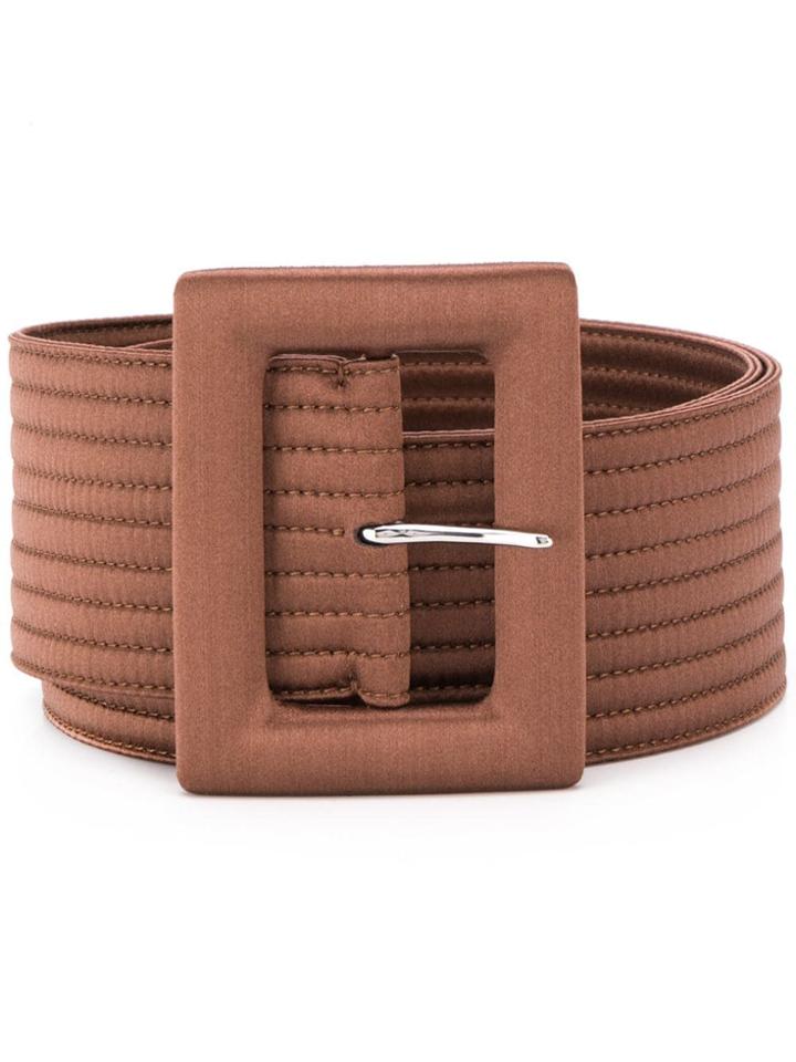 Ermanno Scervino Wide Quilted Belt - Brown