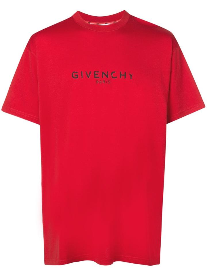 Givenchy Logo Print T-shirt - Red