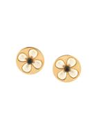 Chanel Vintage Round Floral Clip-on Earrings - Yellow & Orange