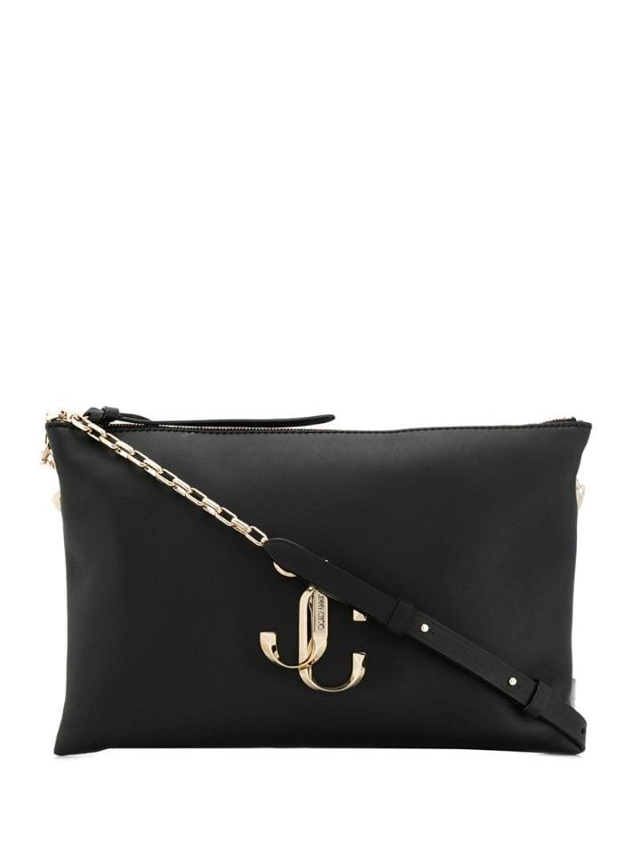 Jimmy Choo Logo Shoulder Bag - Black
