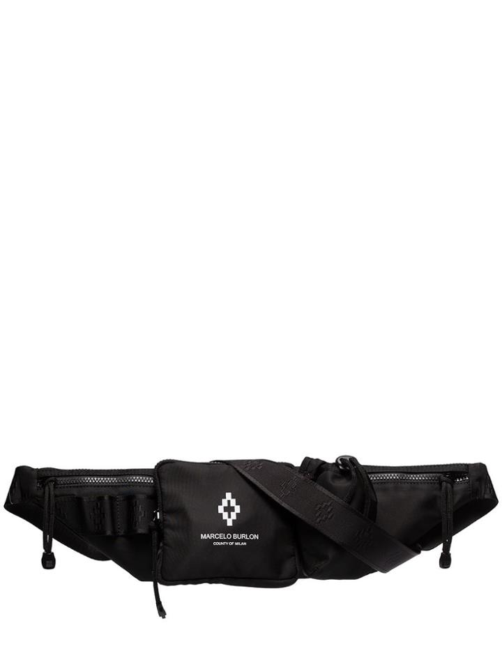 Marcelo Burlon County Of Milan Logo-print Belt Bag - Black