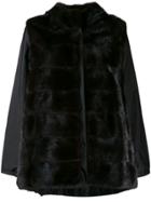 Simonetta Ravizza Long Sleeve Hooded Fur Coat - Brown