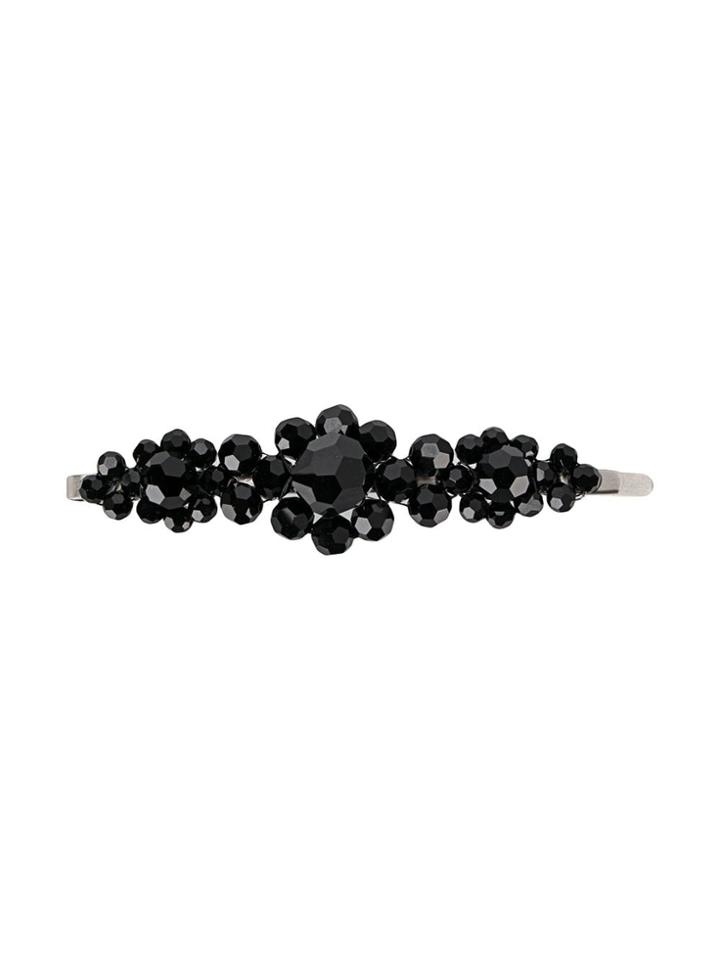 Simone Rocha Beaded Flower Hair Slide - Black