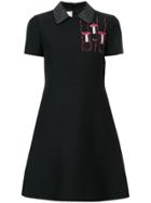 Valentino Embroidered Chest Dress - Black