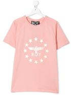 Boy London Kids Teen Globe Star Logo Print T-shirt - Pink & Purple