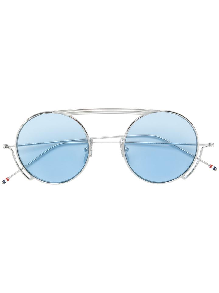 Thom Browne Eyewear Round Sunglasses - Blue